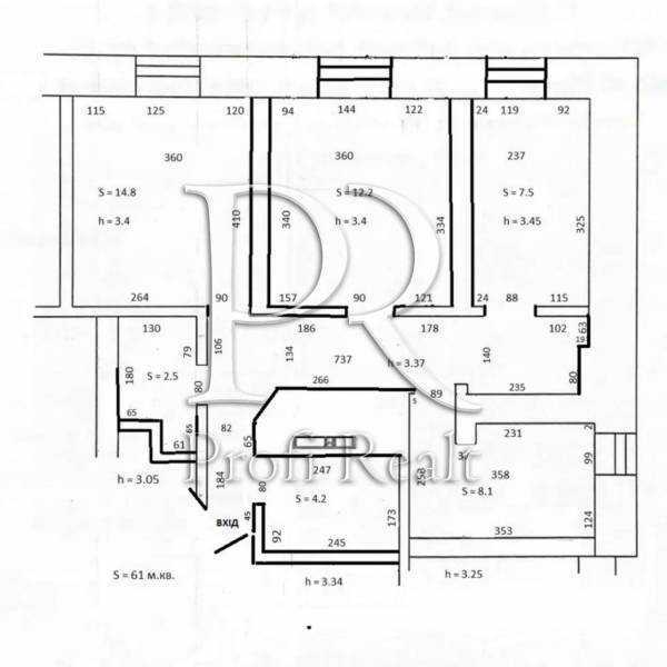 Продаж 3-кімнатної квартири 56 м², Тарасівська вул., 8