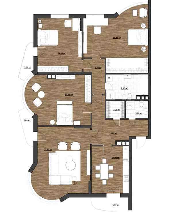 Продажа 4-комнатной квартиры 177 м², Ивана Франко ул., 11