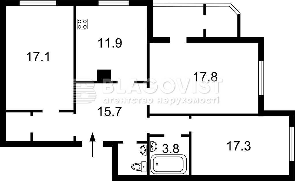 Продажа 3-комнатной квартиры 91.3 м², Урловская ул., 24