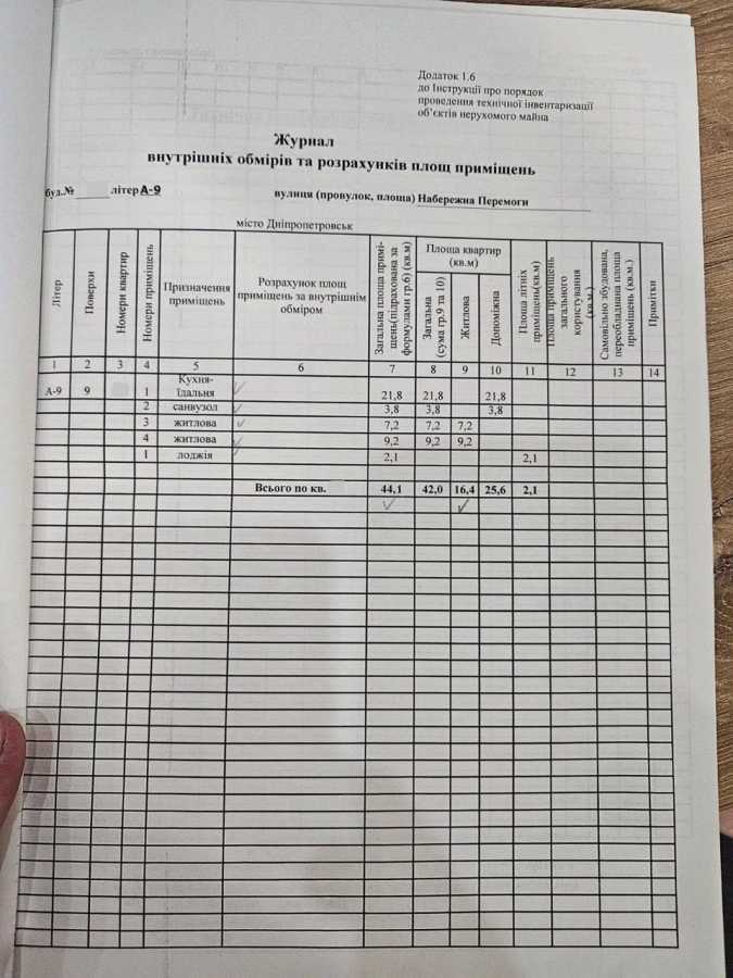 Продаж 2-кімнатної квартири 44 м², Набережна Перемоги вул., 106
