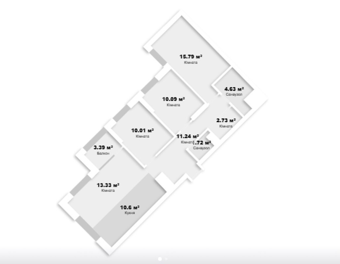 Продажа 3-комнатной квартиры 83 м², Днепровская наб., 18А