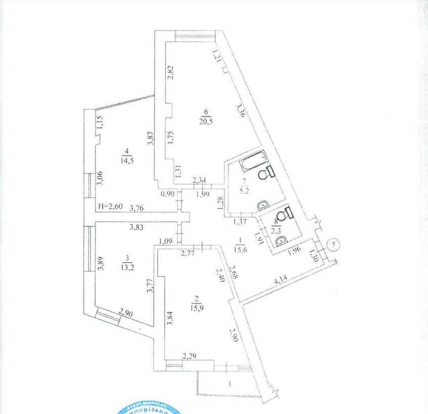 Продажа 3-комнатной квартиры 89.8 м², Пасечная ул., 33