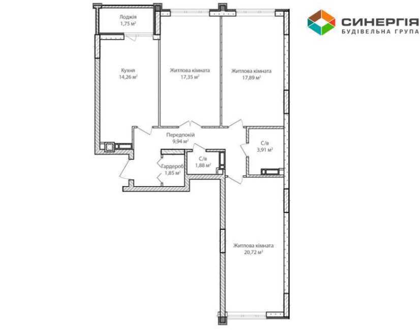 Продажа 3-комнатной квартиры 91 м², Кобылянской, 1В/8