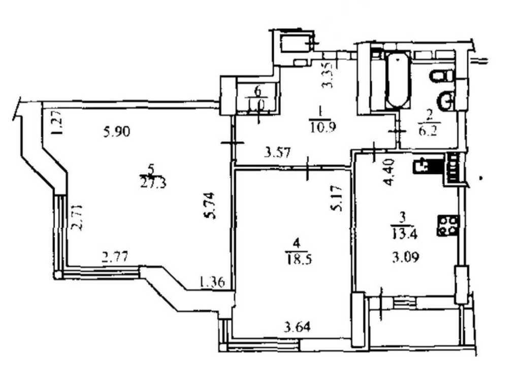 Продажа 2-комнатной квартиры 80 м², Соломенская ул., 15А