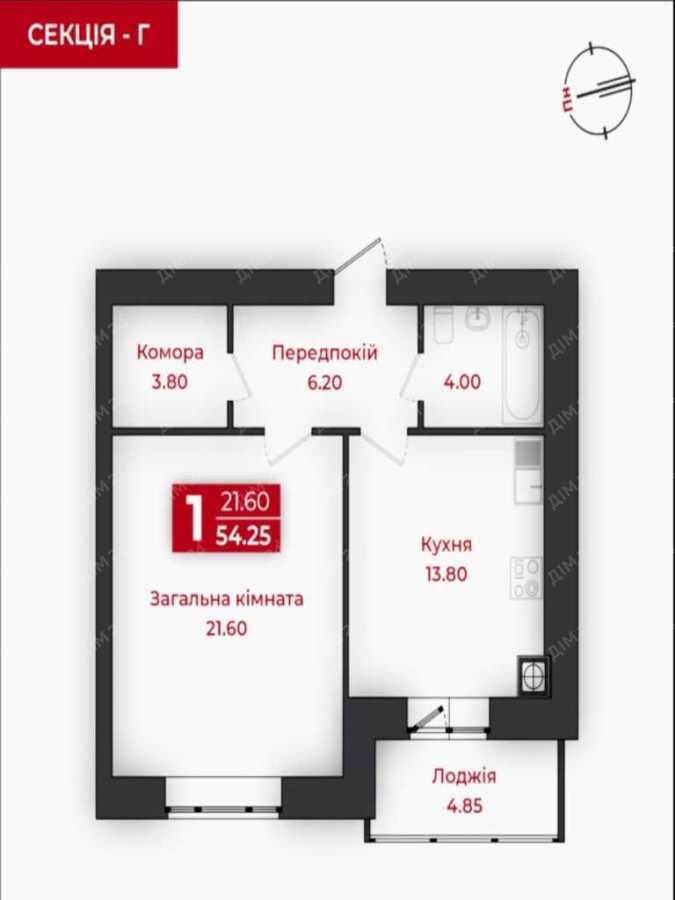 Продажа 1-комнатной квартиры 55 м², Европейская ул., 183