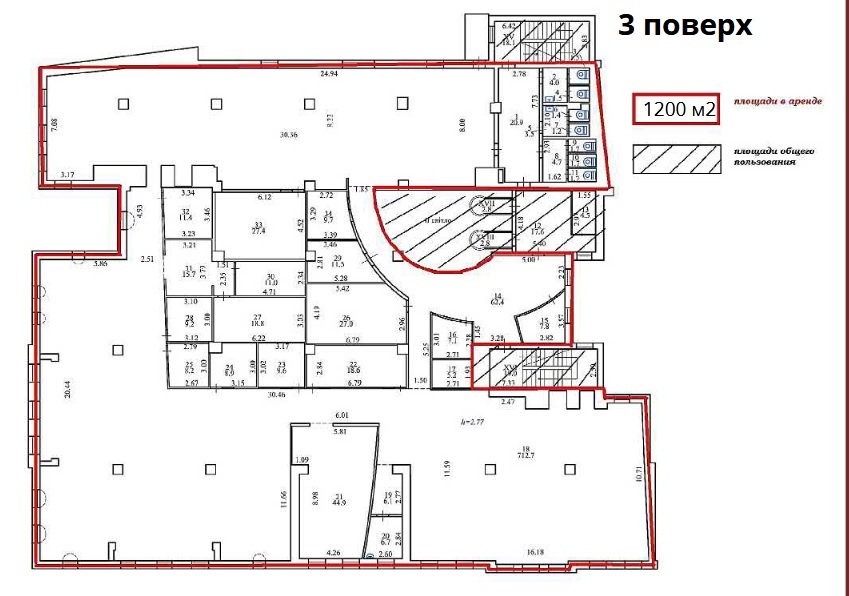 Аренда офиса 1200 м², Игоревская ул.