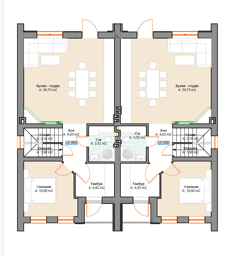 Дуплекс 114м, Розтермінування, газ/каналізація, забудовник