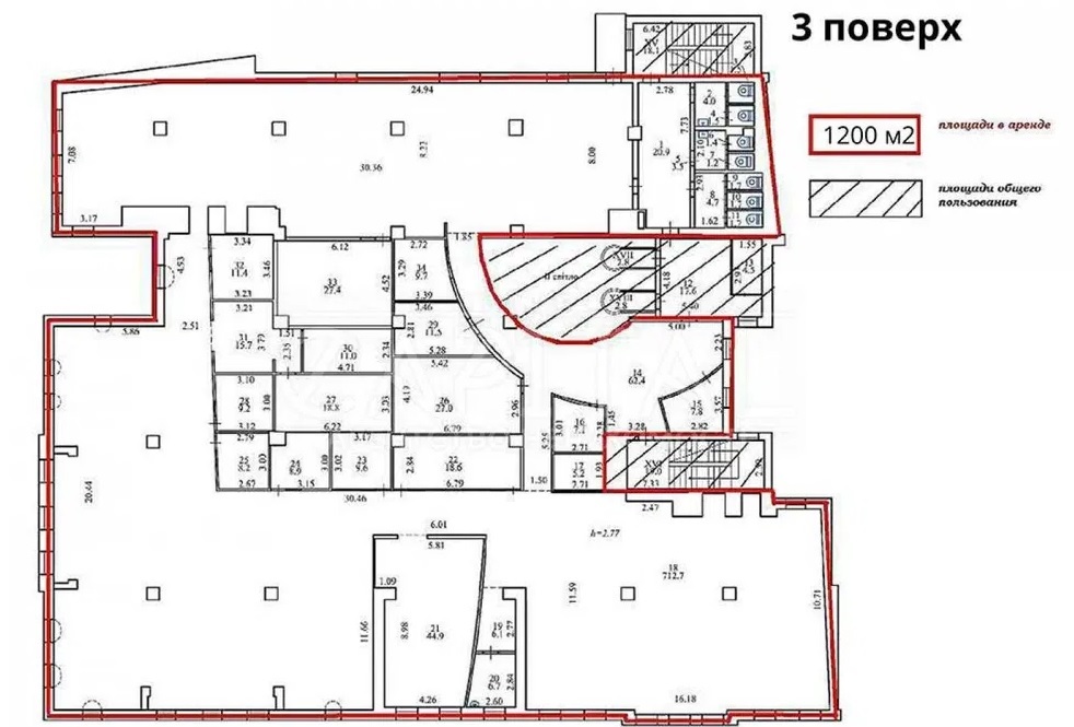 Аренда офиса 1100 м², Игоревская ул.