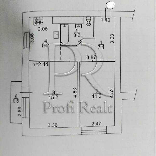 Продажа 2-комнатной квартиры 44 м², Речная ул., 3