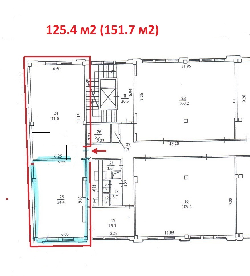 Аренда офиса 125 м², Верхний Вал ул., 10