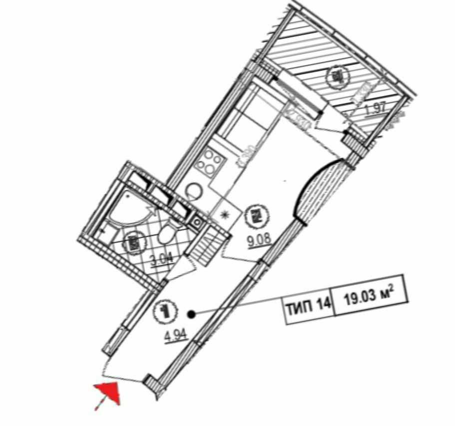 Продажа 1-комнатной квартиры 19.3 м², Глубочицкая ул., 43/1