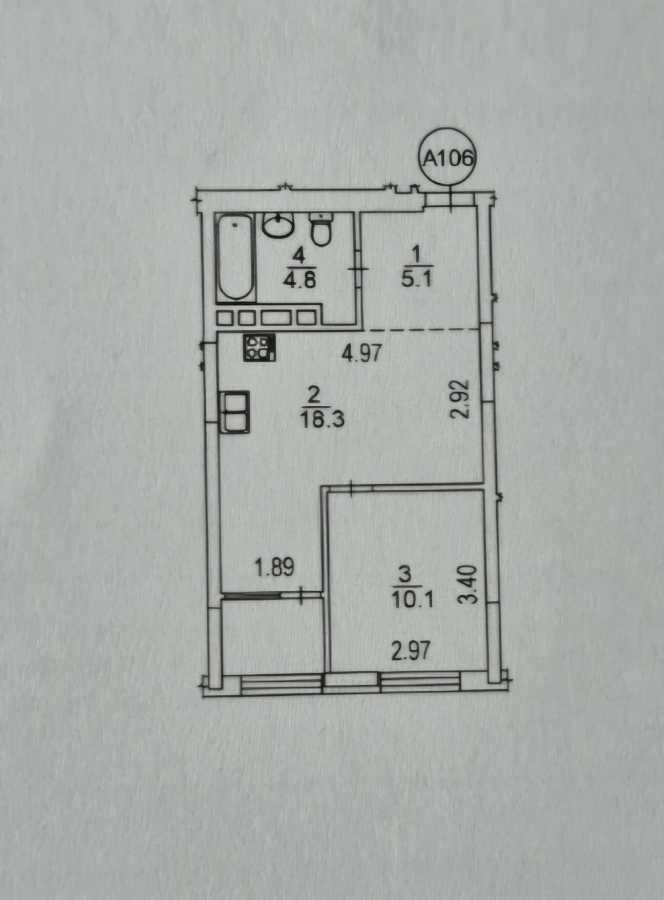 Продажа 1-комнатной квартиры 41 м², Гречко Маршала, 42