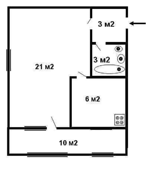 Продаж 1-кімнатної квартири 31 м², Соборності просп., 18