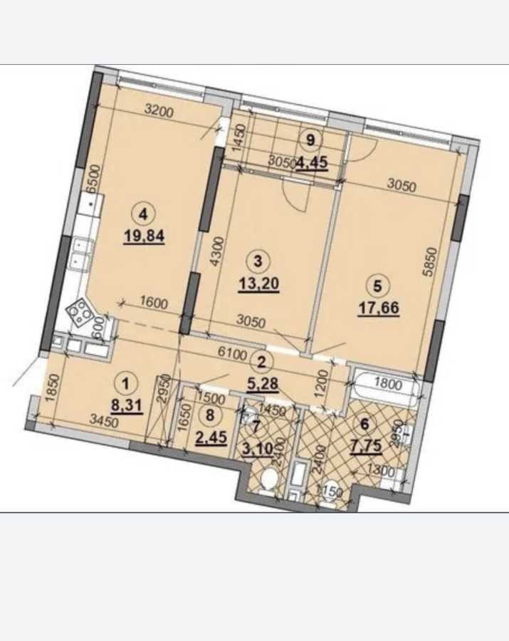 Продажа 2-комнатной квартиры 82 м², Днепровская наб.