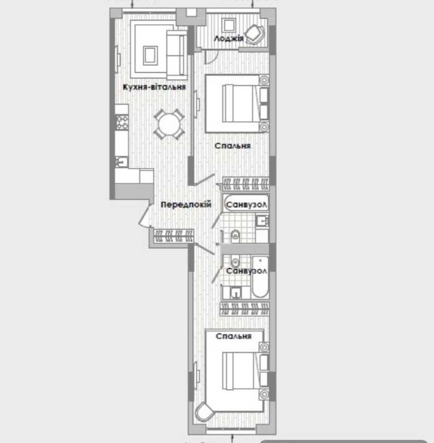 Продажа 2-комнатной квартиры 80.42 м², Берковецкая ул., 4д