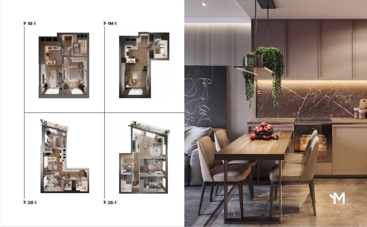 Продажа 1-комнатной квартиры 44.39 м², Академика Заболотного ул., 1Б