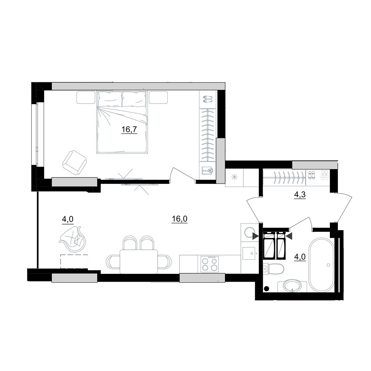 Продажа 1-комнатной квартиры 43 м², Березняковская ул., 29