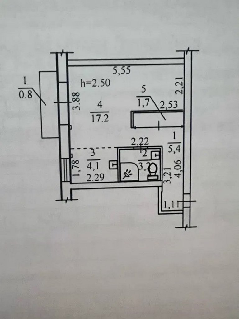 Продажа 1-комнатной квартиры 32 м², Александра Поля просп.