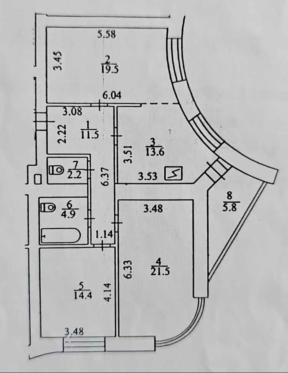 Продажа 3-комнатной квартиры 94 м², Героев Сталинграда просп., 6 К8