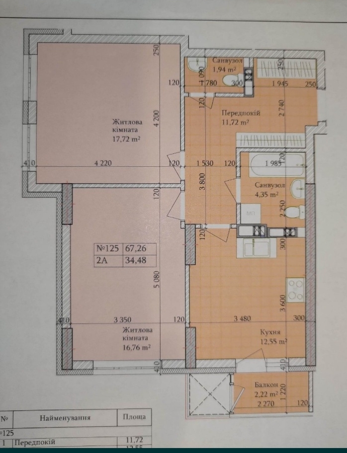 Продажа 2-комнатной квартиры 67 м², Багговутовская ул., 25