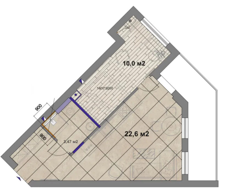 Продажа 1-комнатной квартиры 40 м², Дача Ковалевского ул.