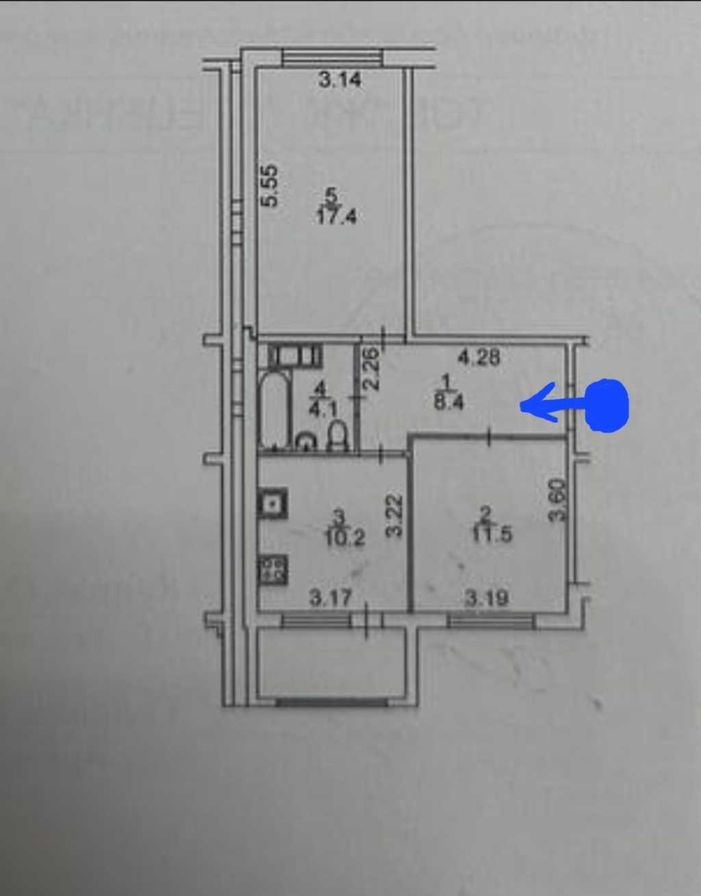 Продажа 2-комнатной квартиры 56 м², Стеценко ул., 75К