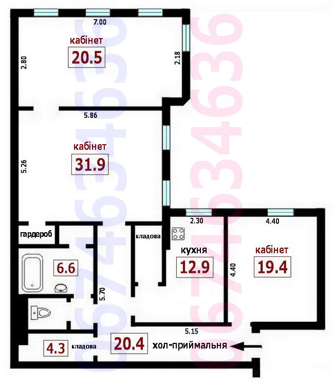 Аренда офиса 121 м², Крещатик ул., 15