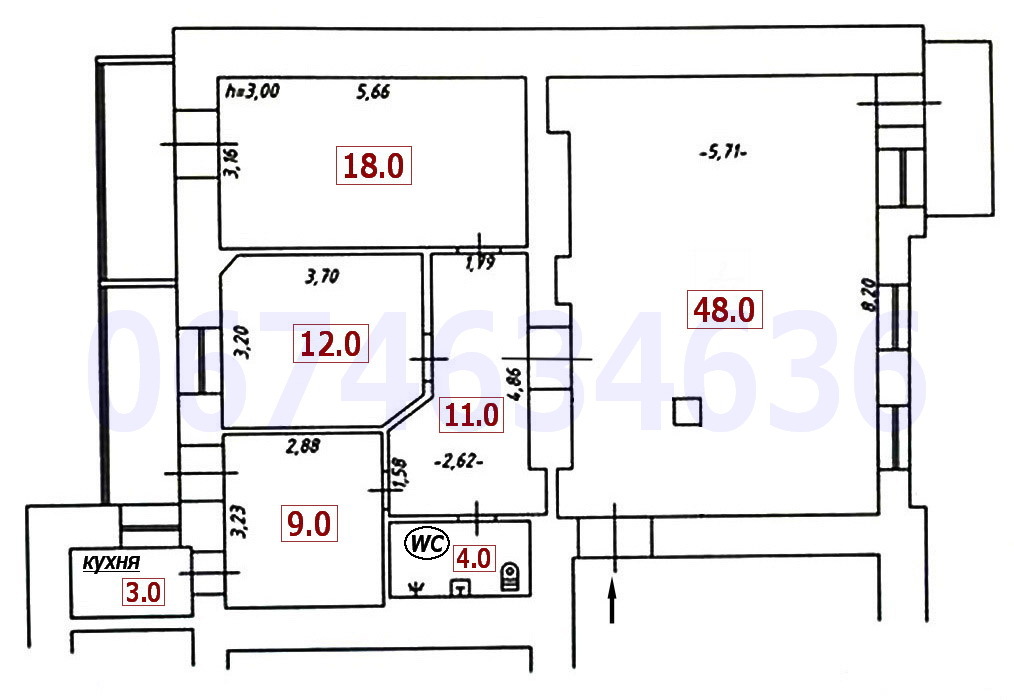 Аренда офиса 115 м², Шота Руставели ул., 8
