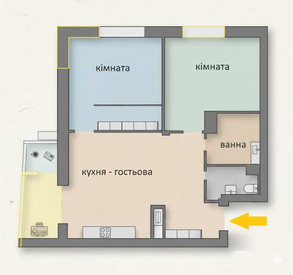Продажа 2-комнатной квартиры 64 м², Ивана Выговского ул., 10Д