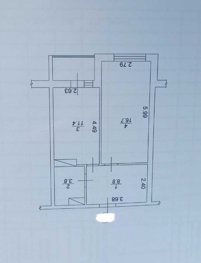 Продажа 1-комнатной квартиры 44 м², Озерная ул., 27а