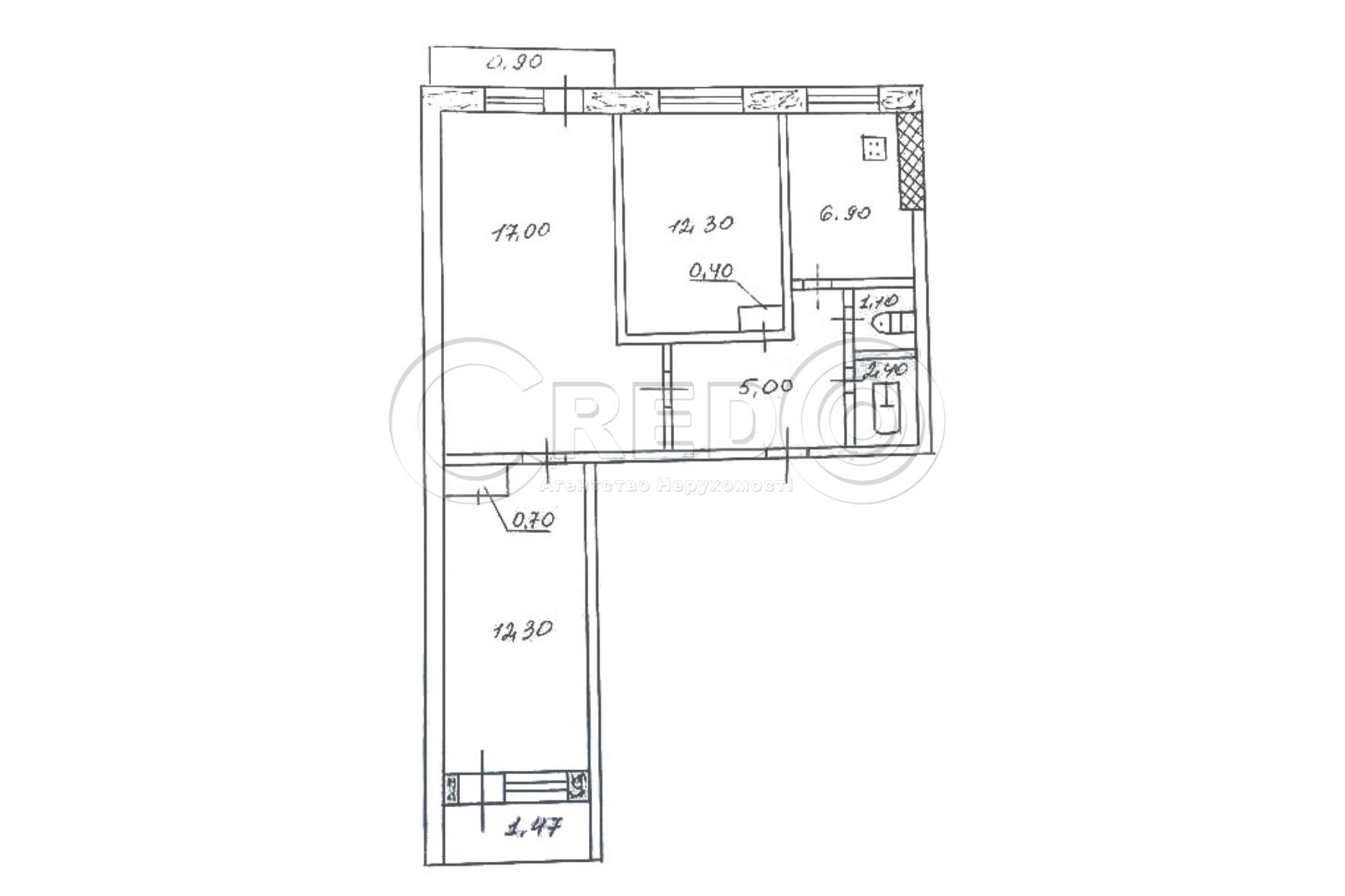 Продажа 3-комнатной квартиры 60.4 м², 200 летия Кривого Рога просп., 3