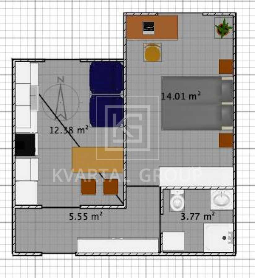 Продажа 1-комнатной квартиры 39.5 м², Соборная ул., 2К