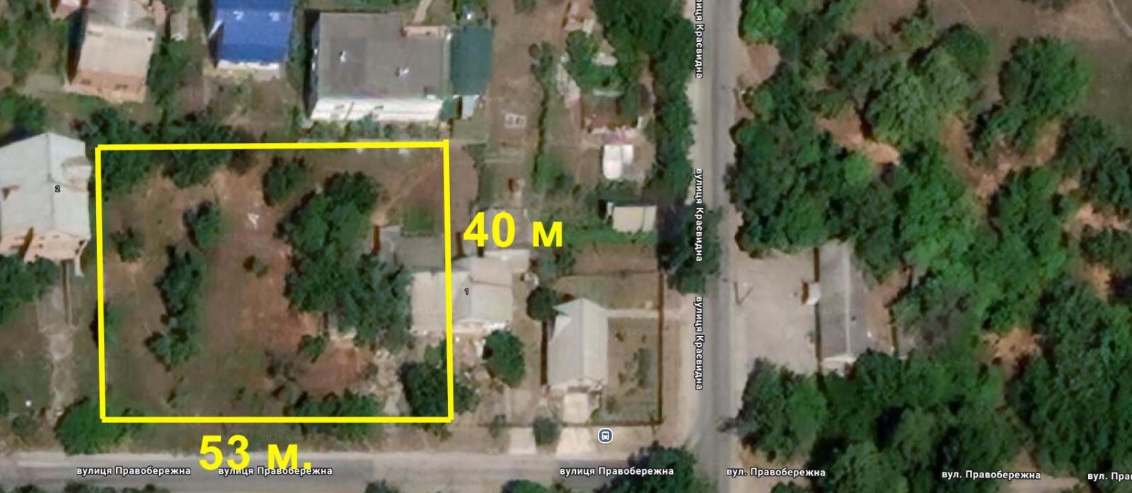 Продаж ділянки під індивідуальне житлове будівництво 21 соток, Правобережна вул.