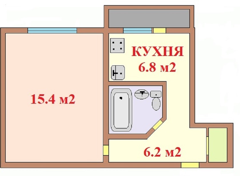 Продажа 1-комнатной квартиры 32 м², Зодчих ул., 62А