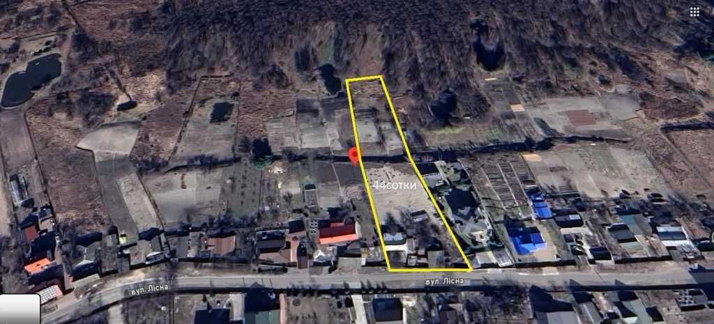 Продаж ділянки під індивідуальне житлове будівництво 44 соток, Лісова вул.