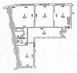 Продажа 3-комнатной квартиры 111.9 м², Михаила Максимовича ул., 32А