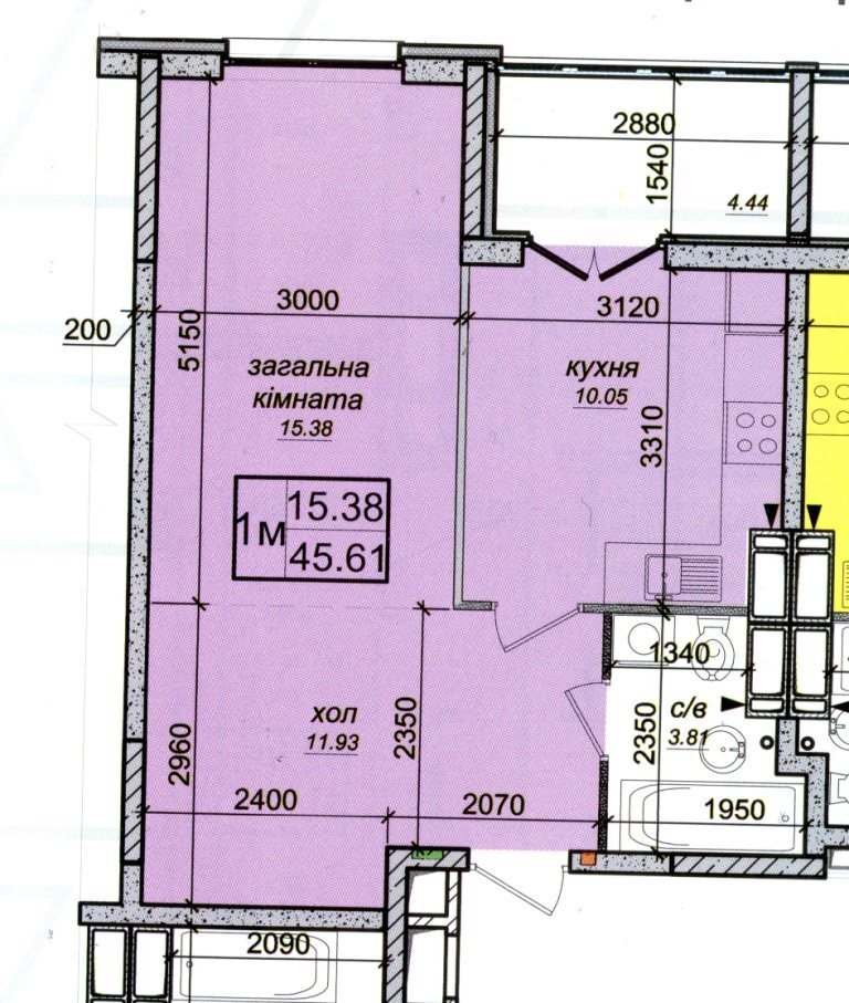 Продажа 1-комнатной квартиры 45 м², ЖК Одесский бульвар, ДОМ 3 (2 ОЧЕРЕДЬ)