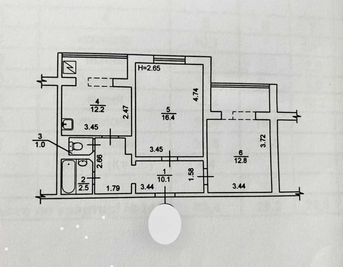 Продажа 2-комнатной квартиры 59 м², Николая Закревского ул., 5
