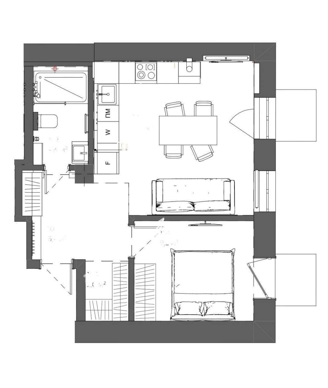 Продажа 1-комнатной квартиры 42 м², Шелковичная ул., 23