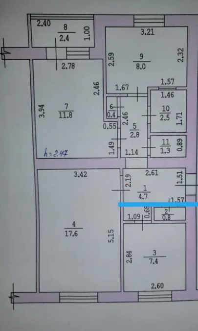 Продажа 3-комнатной квартиры 60 м², Лабораторная ул.