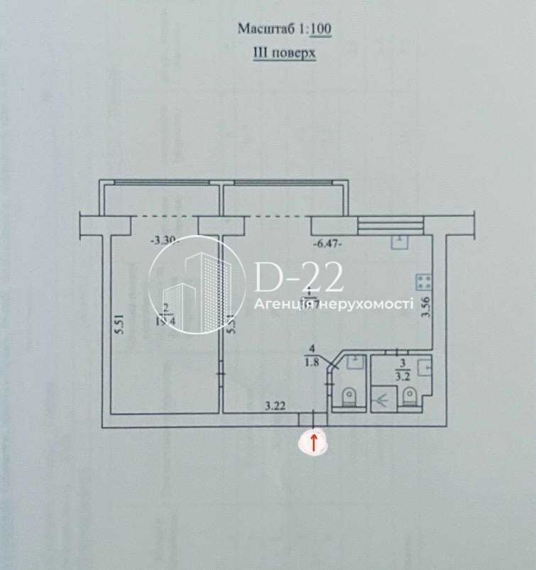 Продажа 2-комнатной квартиры 60.6 м², Глебова ул., 7