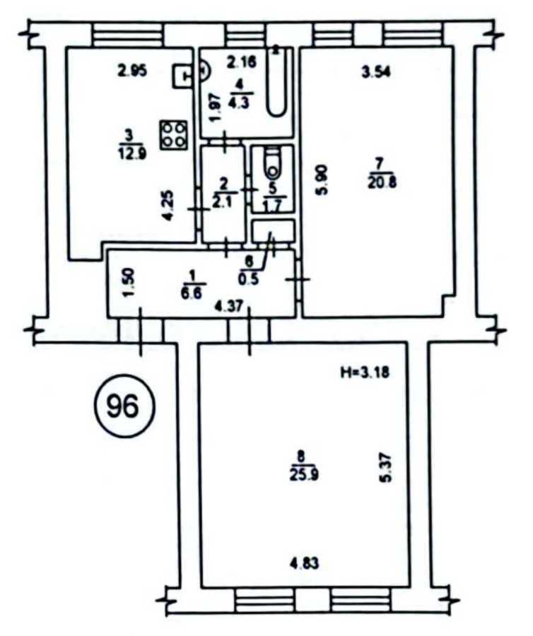 Продажа 2-комнатной квартиры 75 м², Академика Богомольца ул., 7/14