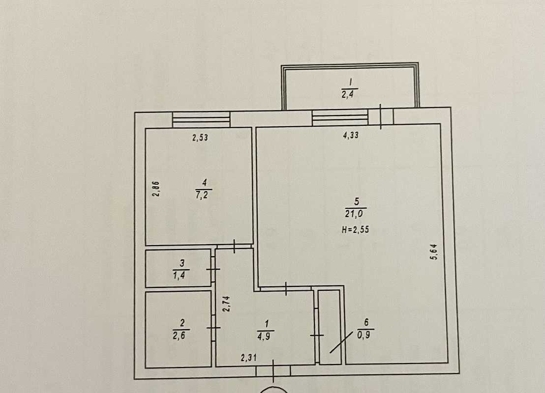 Аренда 1-комнатной квартиры 40 м², Феодосийская ул., 4