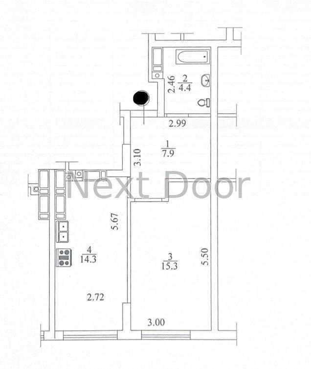Продаж 1-кімнатної квартири 41.9 м², Виговського вул., 2Д/5
