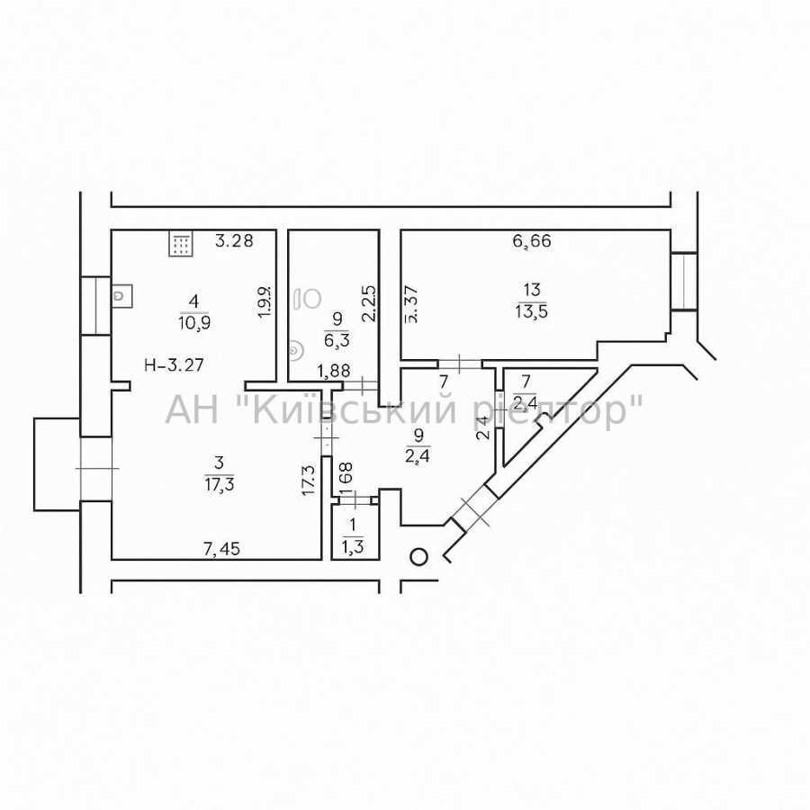 Продажа 2-комнатной квартиры 64.3 м², Большая Васильковская ул., 67/7