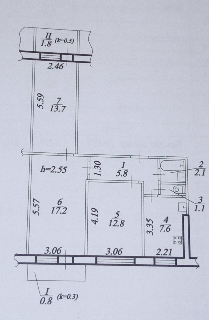 Продажа 3-комнатной квартиры 64 м², Слобожанский просп., 115