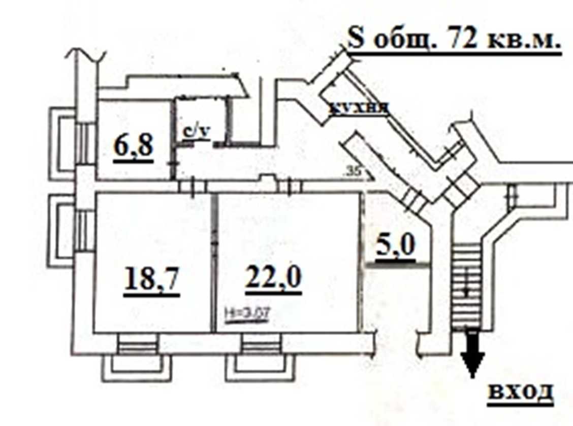 Оренда офісу 72 м², Старокиївська вул., 26