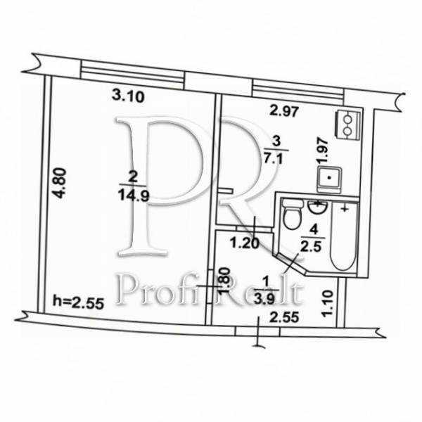 Продаж 1-кімнатної квартири 28 м², Володимира Сальського вул., 25
