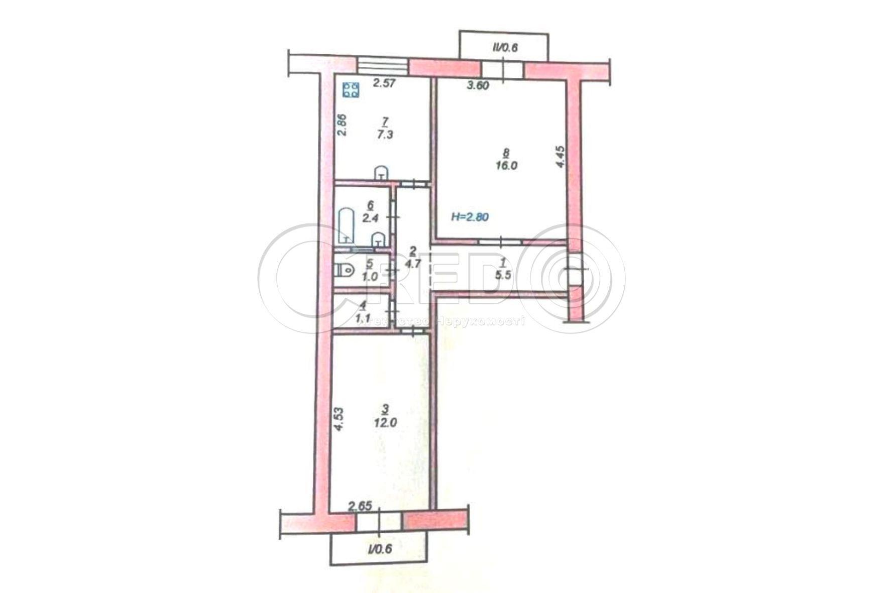 Продажа 2-комнатной квартиры 51.2 м², Мартина Шимановского ул.