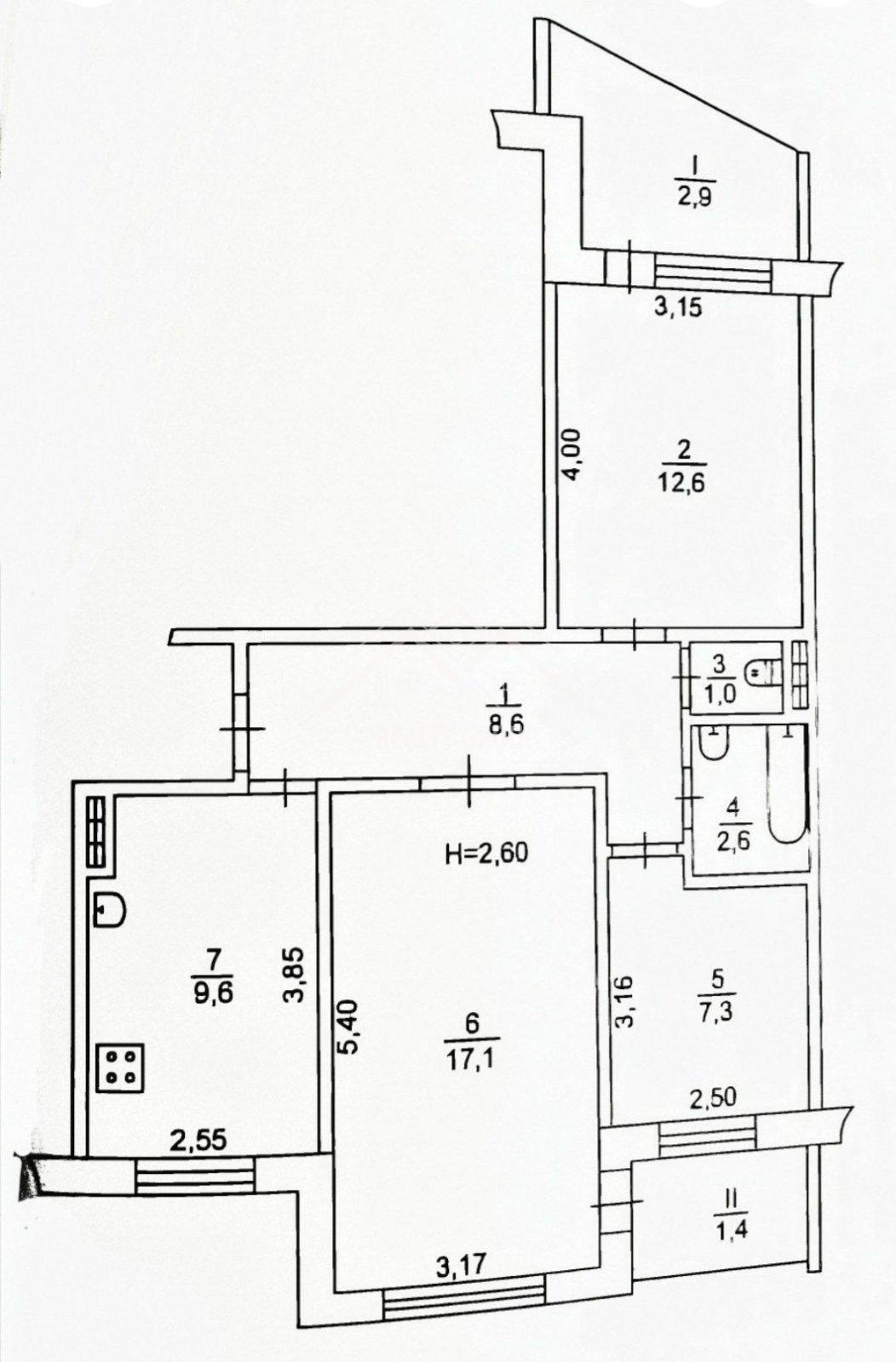 Продажа 3-комнатной квартиры 63 м², Ивана Авраменко ул., 16